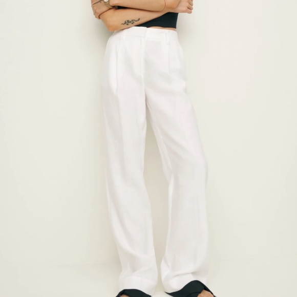 Reformation Pants - Reformation Alex Linen Pant - White